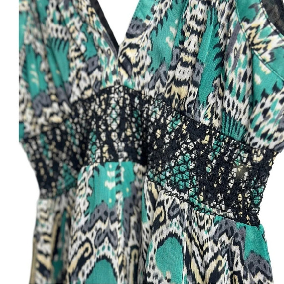 Arden Mini Fit & Flare Y2K Dress Black Green Unique Metal Straps Women’s… - Picture 10 of 13